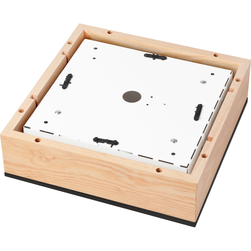 Plafonjera NATURAL SQUARE 2xE27/15W/230V 31x31 cm bor/crni