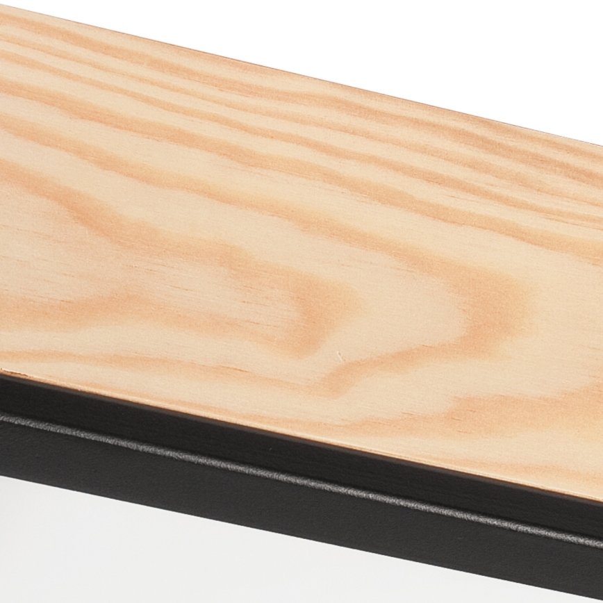 Plafonjera NATURAL SQUARE 2xE27/15W/230V 31x31 cm bor/crni