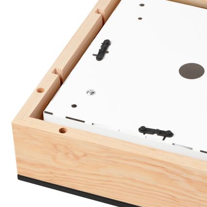Plafonjera NATURAL SQUARE 2xE27/15W/230V 31x31 cm bor/crni