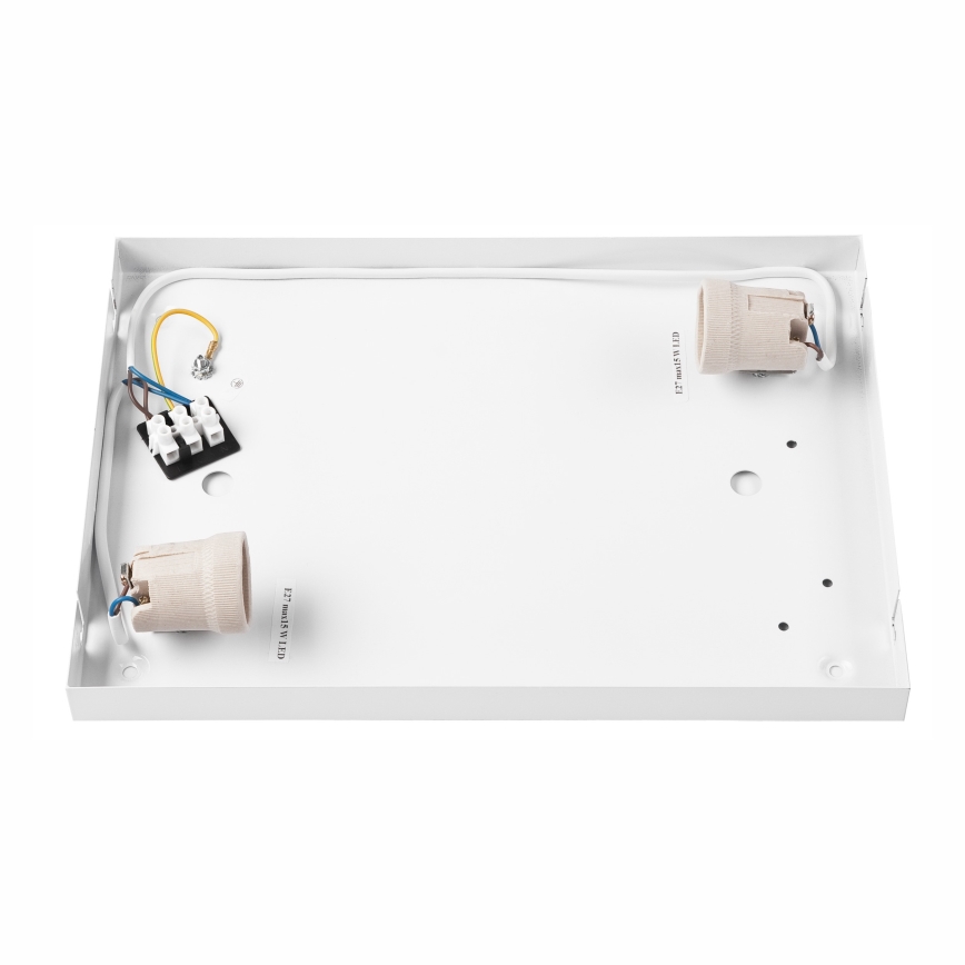 Plafonjera NATURAL SQUARE 2xE27/15W/230V 35x35 cm bor