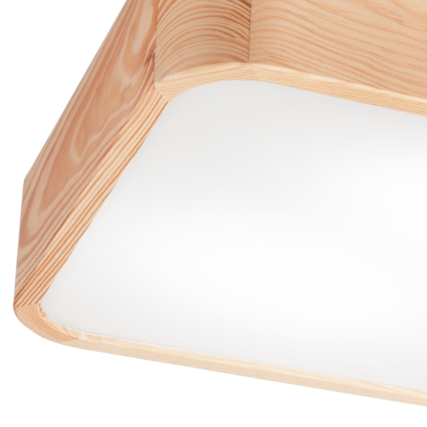 Plafonjera NATURAL SQUARE 2xE27/15W/230V 35x35 cm bor