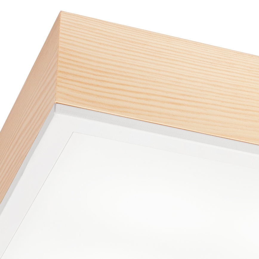 Plafonjera NATURAL SQUARE 4xE27/15W/230V 39x39 cm bor/bela