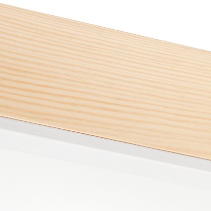 Plafonjera NATURAL SQUARE 4xE27/15W/230V 39x39 cm bor/bela