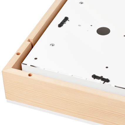 Plafonjera NATURAL SQUARE 4xE27/15W/230V 39x39 cm bor/bela
