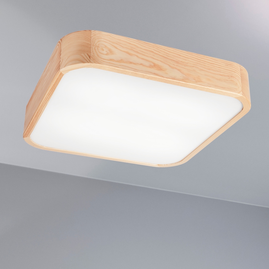 Plafonjera NATURAL SQUARE 4xE27/15W/230V 45x45 cm bor