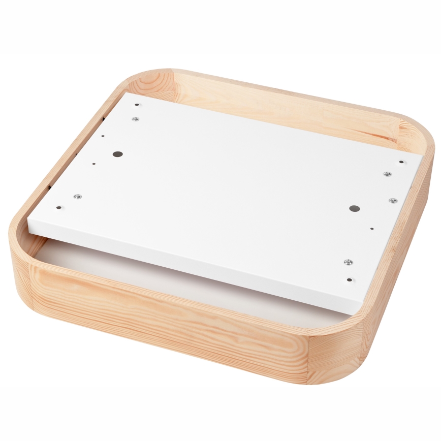 Plafonjera NATURAL SQUARE 4xE27/15W/230V 45x45 cm bor