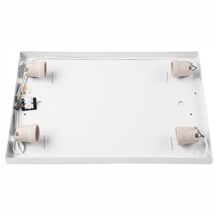 Plafonjera NATURAL SQUARE 4xE27/15W/230V 45x45 cm bor