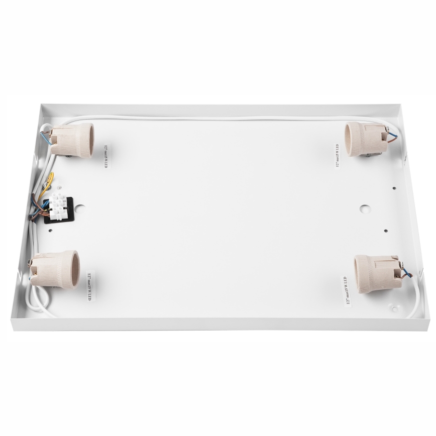 Plafonjera NATURAL SQUARE 4xE27/15W/230V 45x45 cm bor