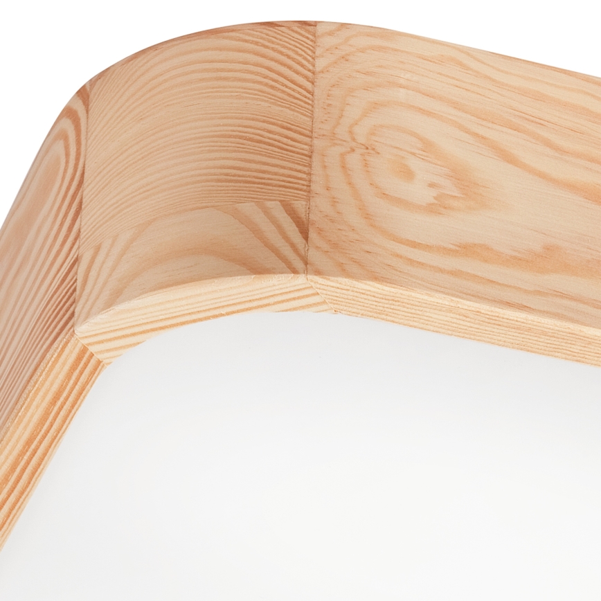Plafonjera NATURAL SQUARE 4xE27/15W/230V 45x45 cm bor