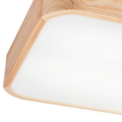 Plafonjera NATURAL SQUARE 4xE27/15W/230V 45x45 cm bor