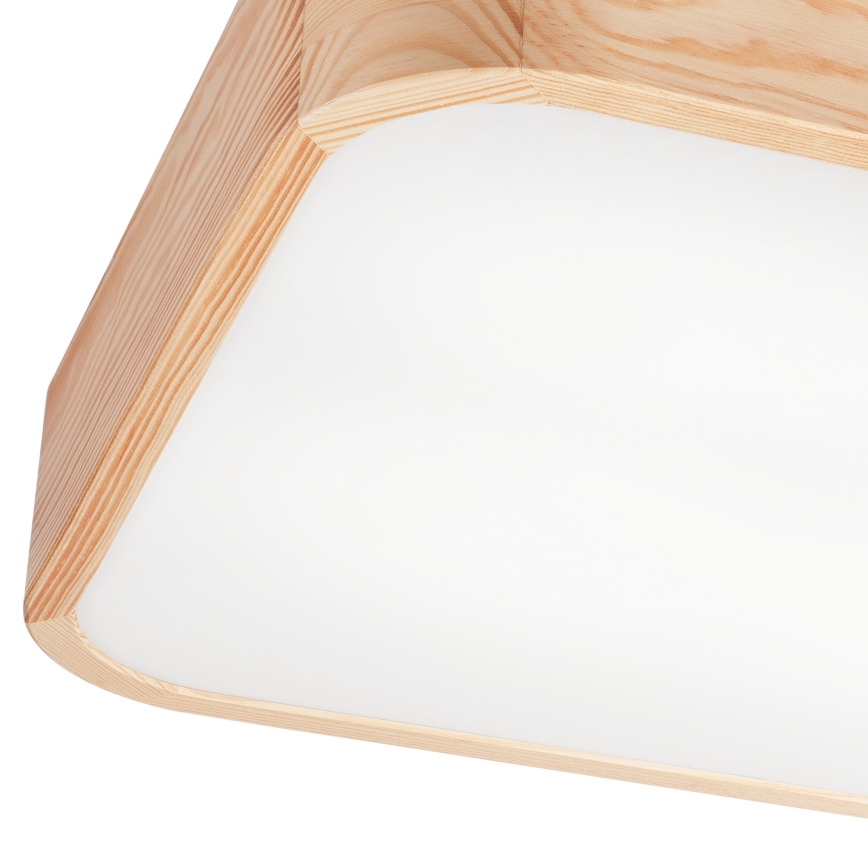 Plafonjera NATURAL SQUARE 4xE27/15W/230V 45x45 cm bor