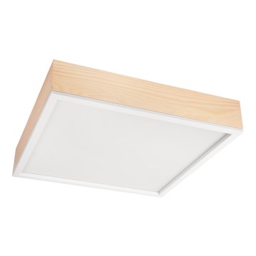 Plafonjera NATURAL SQUARE 4xE27/15W/230V 48x48 cm bor/bela