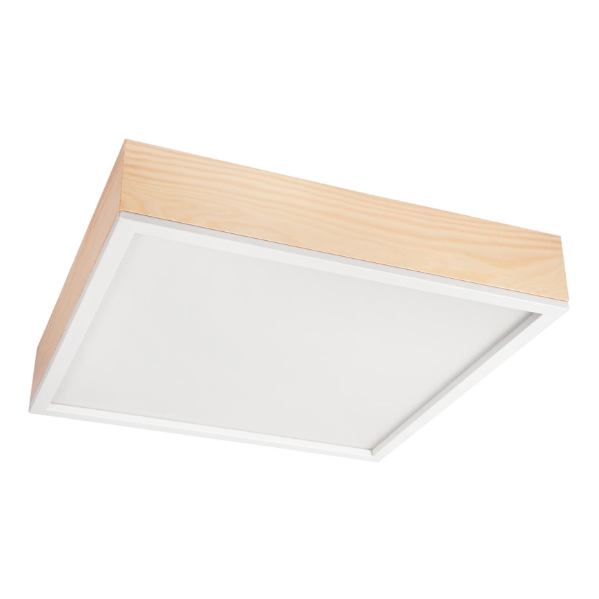 Plafonjera NATURAL SQUARE 4xE27/15W/230V 48x48 cm bor/bela