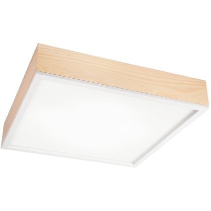 Plafonjera NATURAL SQUARE 4xE27/15W/230V 48x48 cm bor/bela