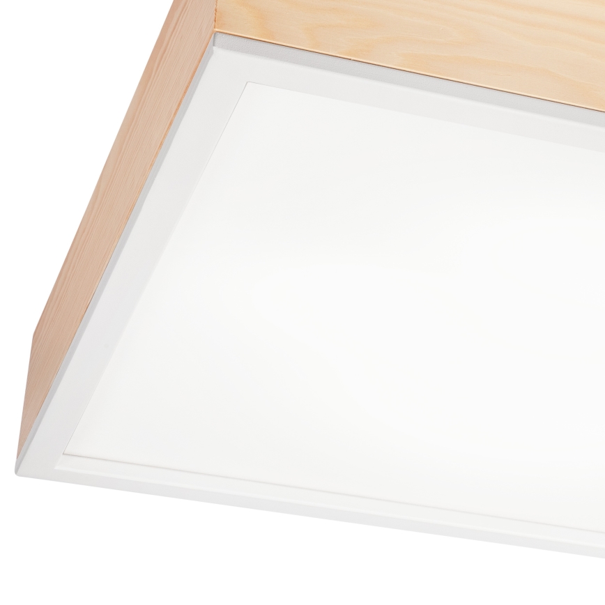 Plafonjera NATURAL SQUARE 4xE27/15W/230V 48x48 cm bor/bela