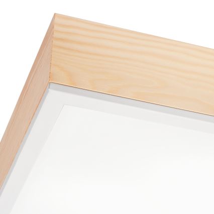 Plafonjera NATURAL SQUARE 4xE27/15W/230V 48x48 cm bor/bela