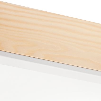 Plafonjera NATURAL SQUARE 4xE27/15W/230V 48x48 cm bor/bela