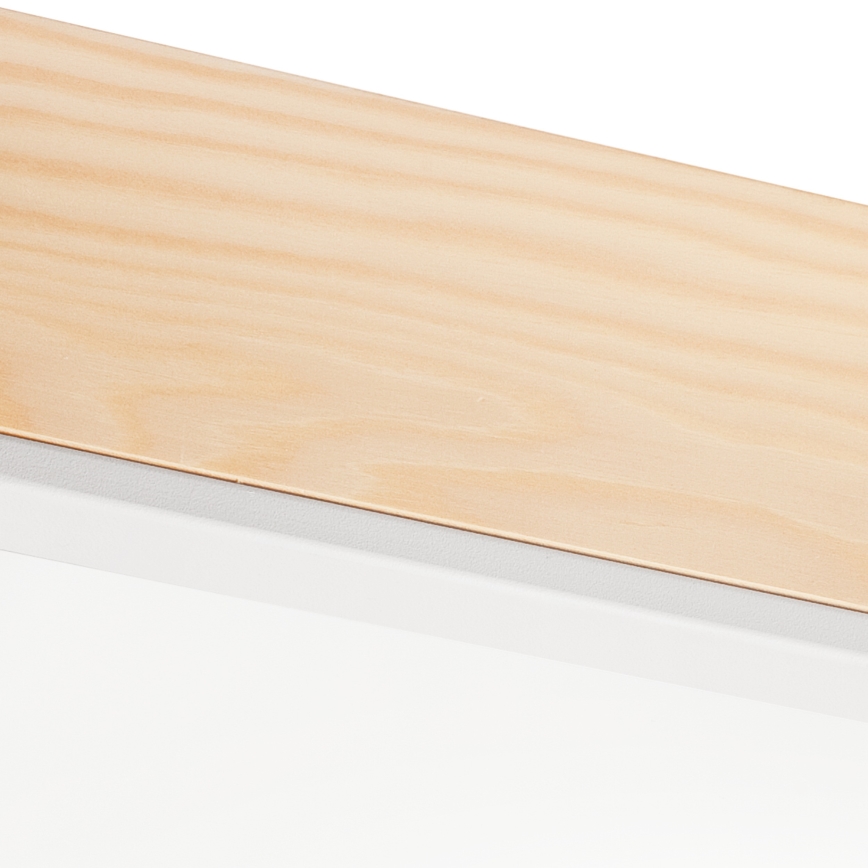 Plafonjera NATURAL SQUARE 4xE27/15W/230V 48x48 cm bor/bela