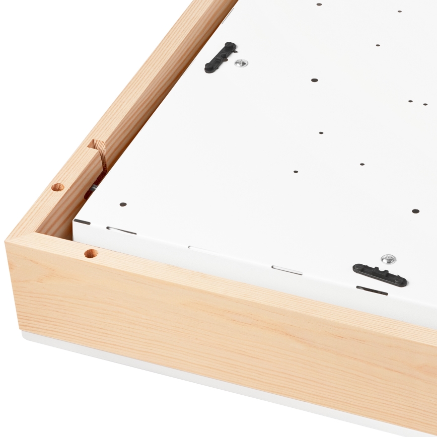 Plafonjera NATURAL SQUARE 4xE27/15W/230V 48x48 cm bor/bela