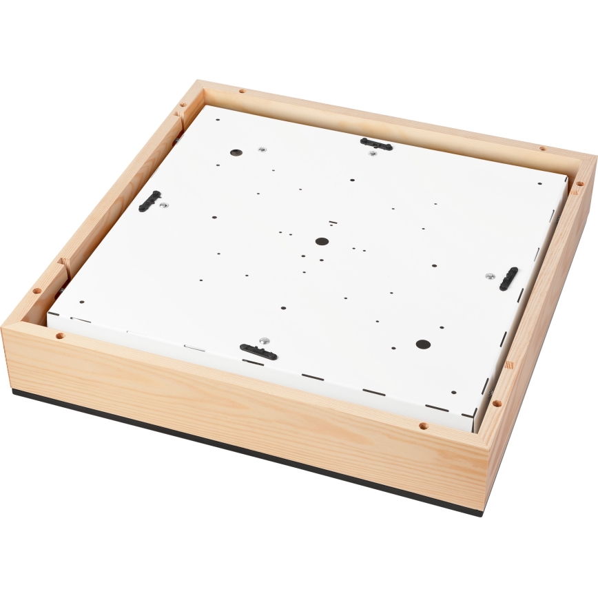 Plafonjera NATURAL SQUARE 4xE27/15W/230V 48x48 cm bor/crni