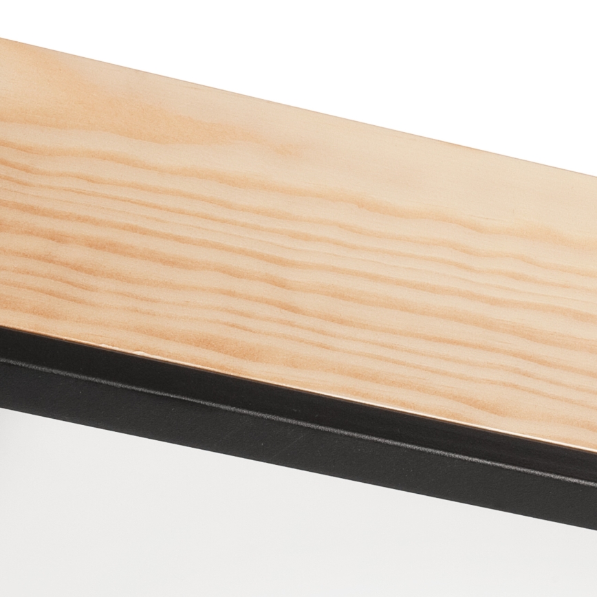Plafonjera NATURAL SQUARE 4xE27/15W/230V 48x48 cm bor/crni