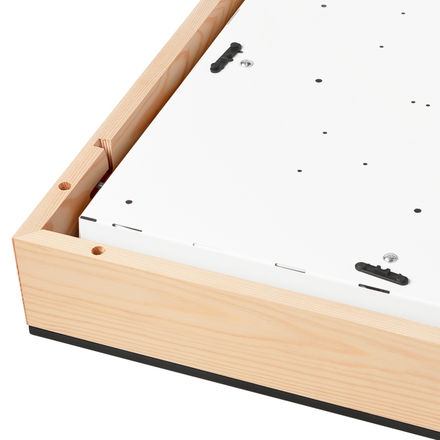 Plafonjera NATURAL SQUARE 4xE27/15W/230V 48x48 cm bor/crni