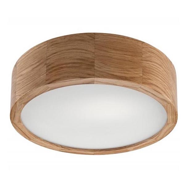 Plafonjera OAK 1xE27/60W/230V hrast ø 27,5 cm