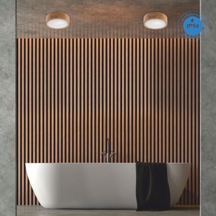 Kup. zidna svetiljka OAK 2xE27/15W/230V IP54 hrast ø 27 cm