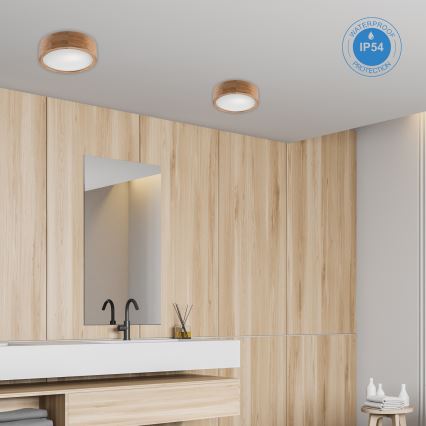 Kup. zidna svetiljka OAK 2xE27/15W/230V IP54 hrast ø 27 cm