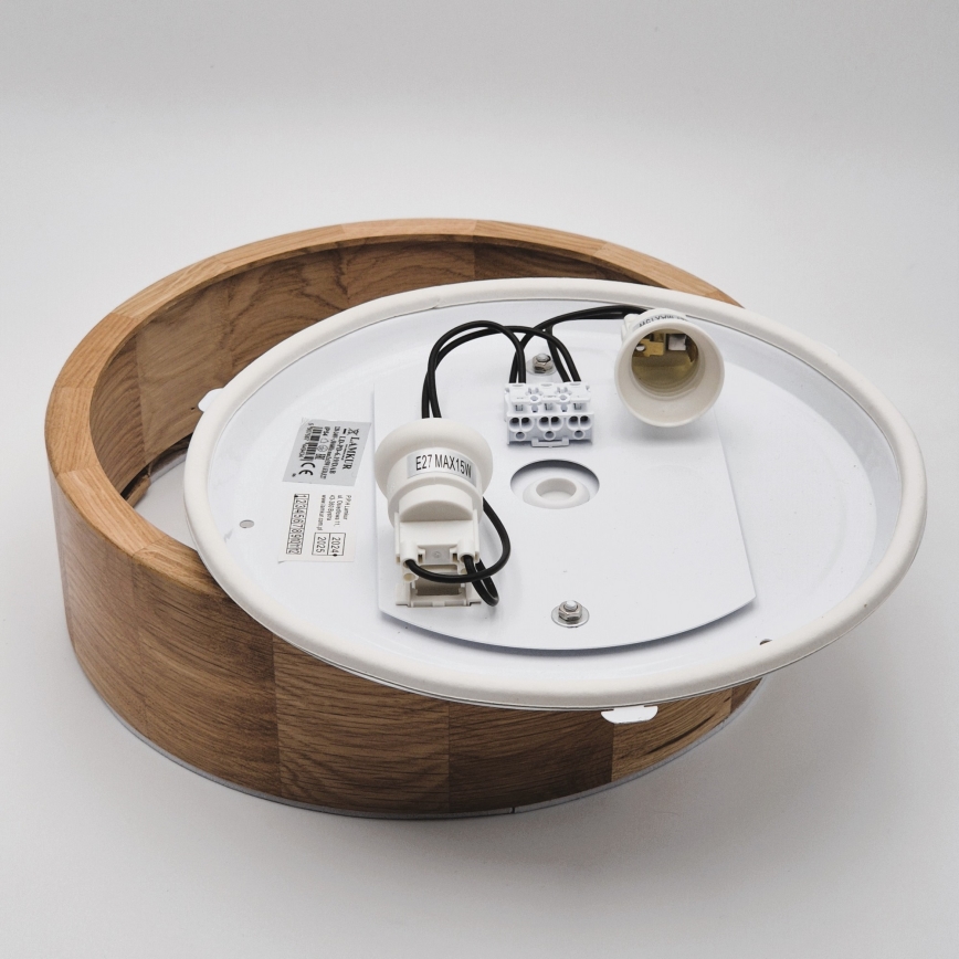 Kup. zidna svetiljka OAK 2xE27/15W/230V IP54 hrast ø 27 cm