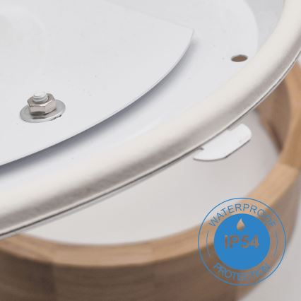 Kup. zidna svetiljka OAK 2xE27/15W/230V IP54 hrast ø 27 cm