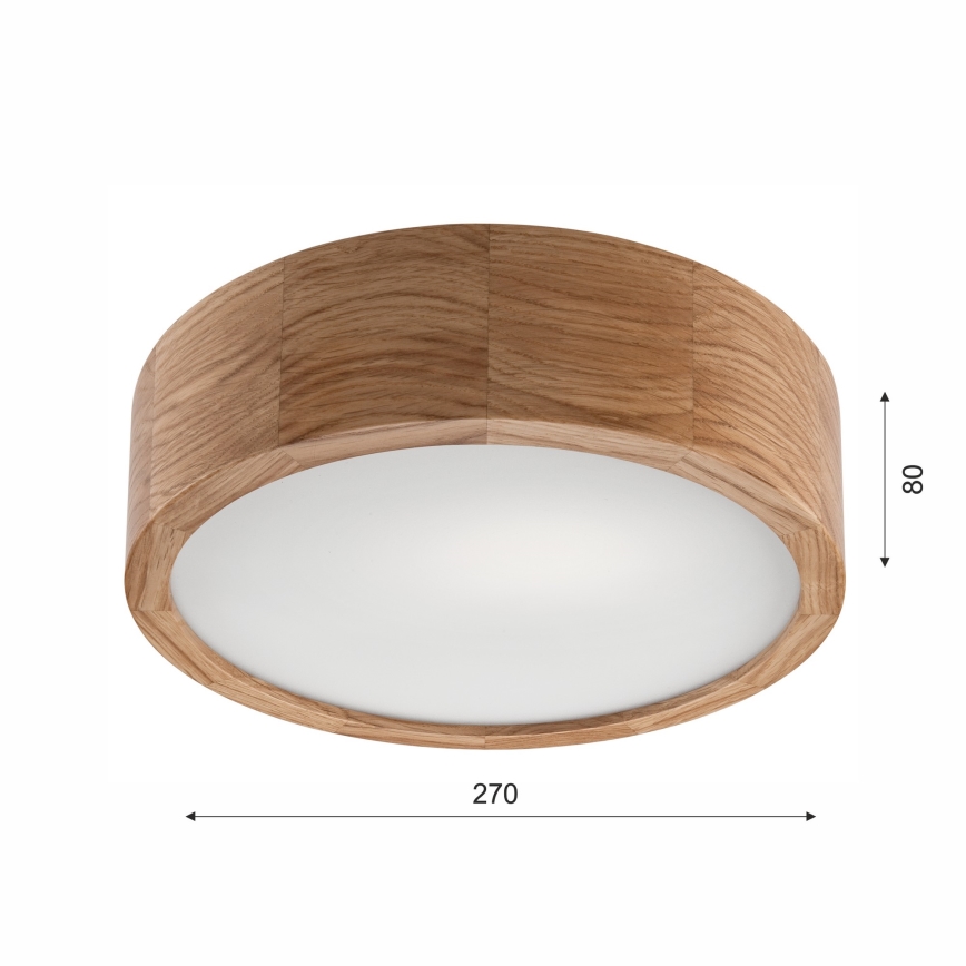 Kup. zidna svetiljka OAK 2xE27/15W/230V IP54 hrast ø 27 cm