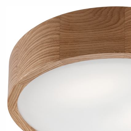 Plafonjera OAK 2xE27/60W/230V hrast ø 37,5 cm