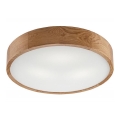 Plafonjera OAK 3xE27/60W/230V hrast ø 47,5 cm