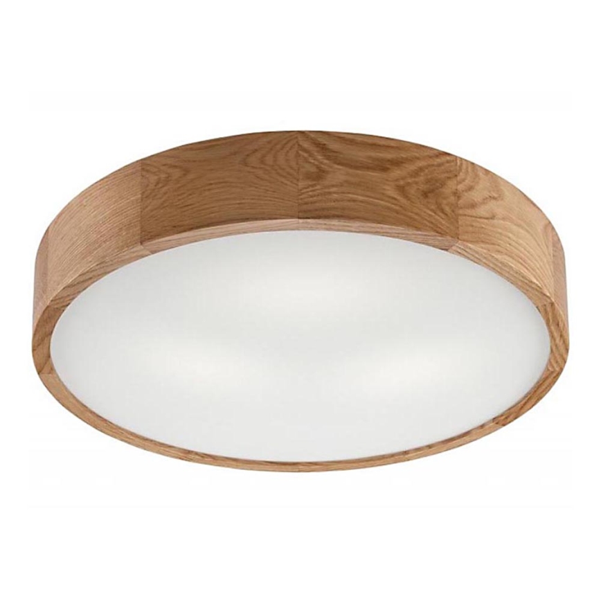 Plafonjera OAK 3xE27/60W/230V hrast ø 47,5 cm