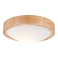 Plafonjera OAK SLIM 1xE27/60W/230V hrast ø 27 cm
