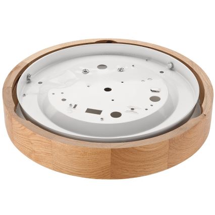 Plafonjera OAK SLIM 1xE27/60W/230V hrast ø 27 cm