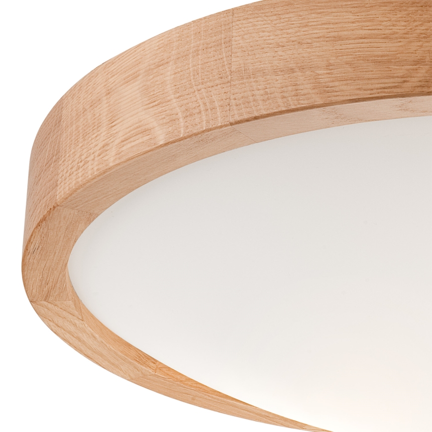 Plafonjera OAK SLIM 2xE27/60W/230V hrast ø 37 cm