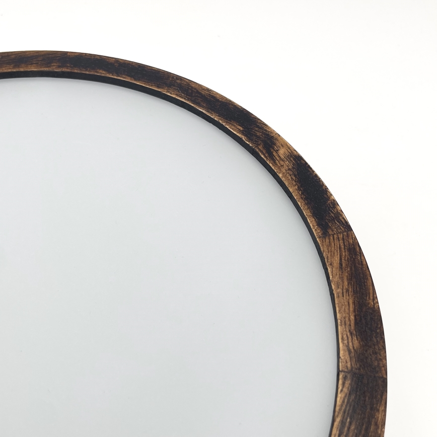 Plafonjera OAK SMOKY 1xE27/15W/230V ø 27,5 cm hrast/tam. smeđa