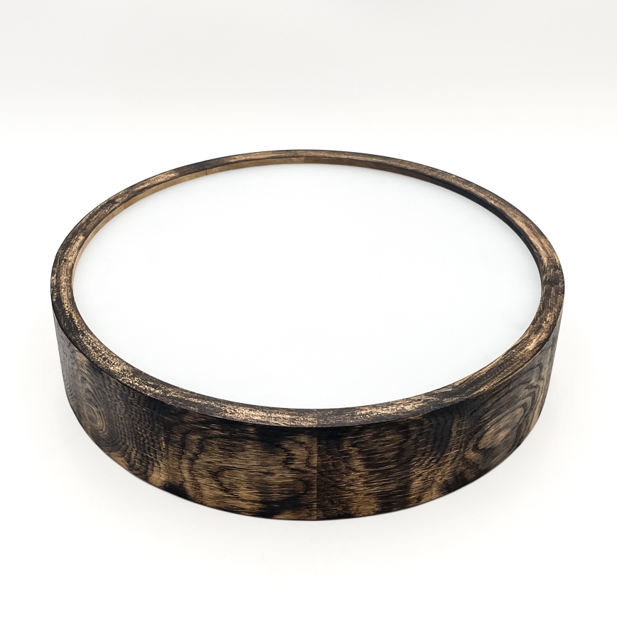 Plafonjera OAK SMOKY 2xE27/15W/230V ø 37,5 cm hrast/tam. smeđa