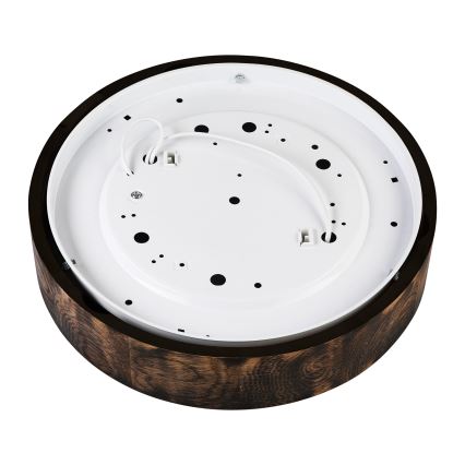 Plafonjera OAK SMOKY 2xE27/15W/230V ø 37,5 cm hrast/tam. smeđa