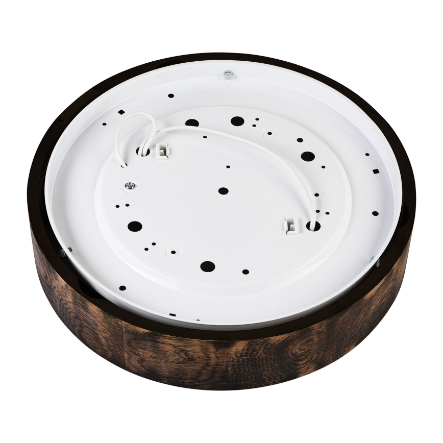 Plafonjera OAK SMOKY 2xE27/15W/230V ø 37,5 cm hrast/tam. smeđa