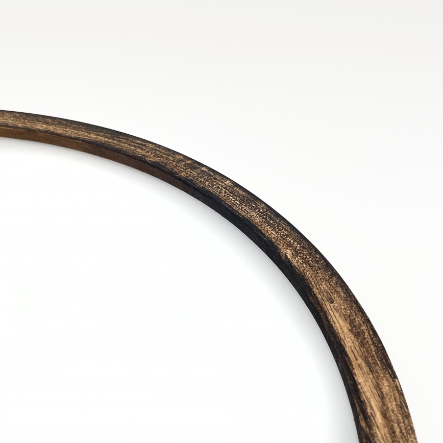 Plafonjera OAK SMOKY 2xE27/15W/230V ø 37,5 cm hrast/tam. smeđa