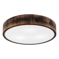 Plafonjera OAK SMOKY 3xE27/15W/230V ø 47,5 cm hrast/tam. smeđa