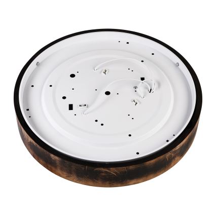 Plafonjera OAK SMOKY 3xE27/15W/230V ø 47,5 cm hrast/tam. smeđa