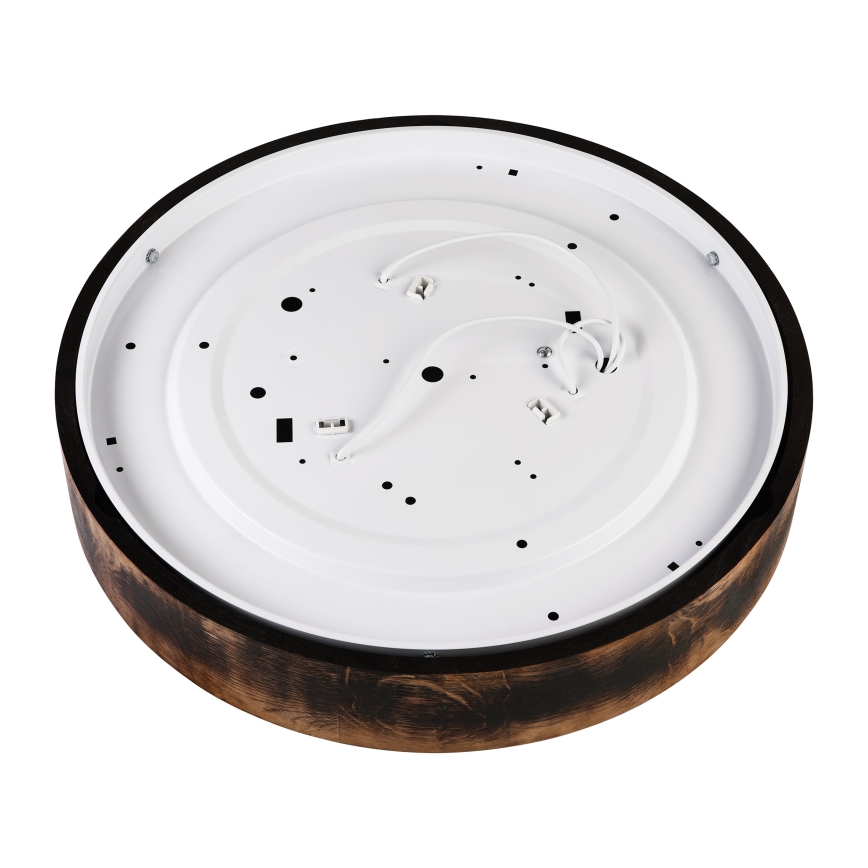 Plafonjera OAK SMOKY 3xE27/15W/230V ø 47,5 cm hrast/tam. smeđa