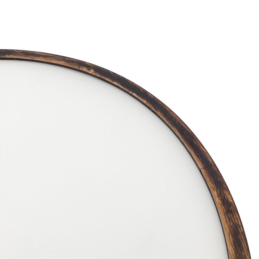 Plafonjera OAK SMOKY 3xE27/15W/230V ø 47,5 cm hrast/tam. smeđa