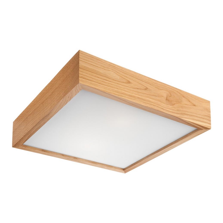 Plafonjera OAK SQUARE 1xE27/60W/230V hrast 27,5 cm