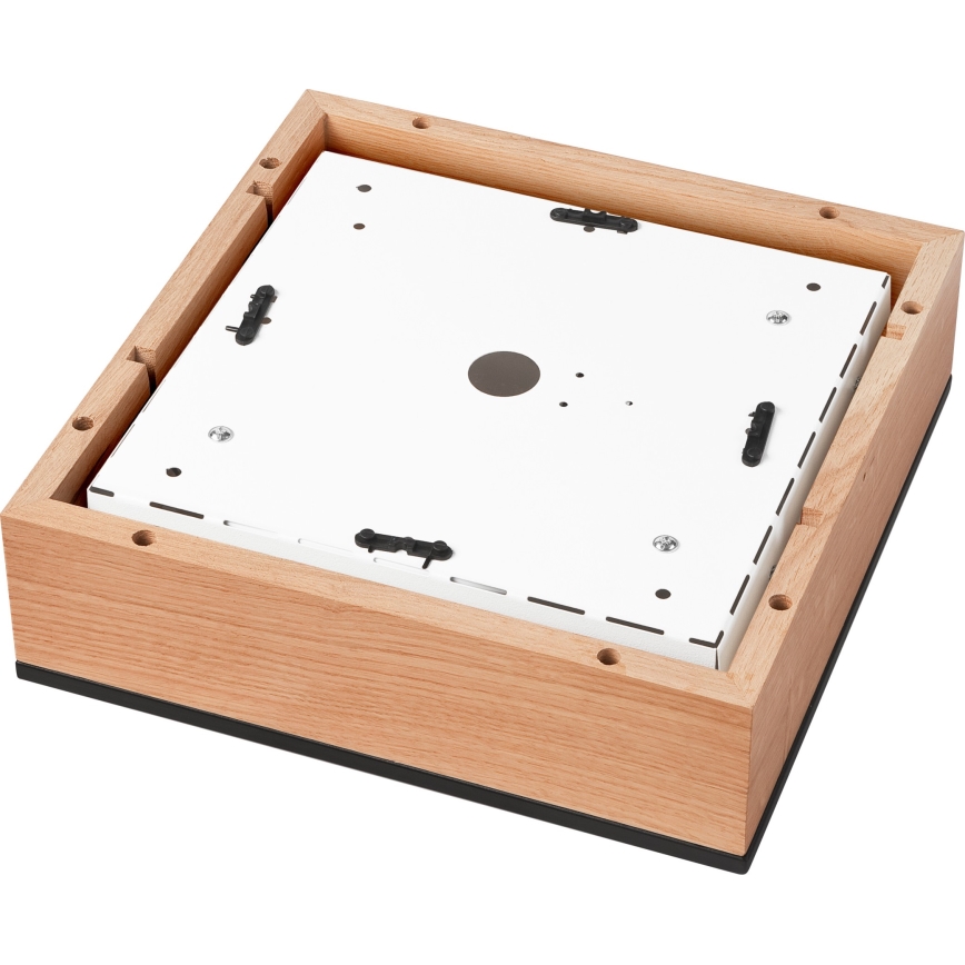 Plafonjera OAK SQUARE 2xE27/15W/230V 31x31 cm hrast/crni