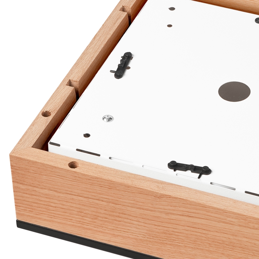 Plafonjera OAK SQUARE 2xE27/15W/230V 31x31 cm hrast/crni